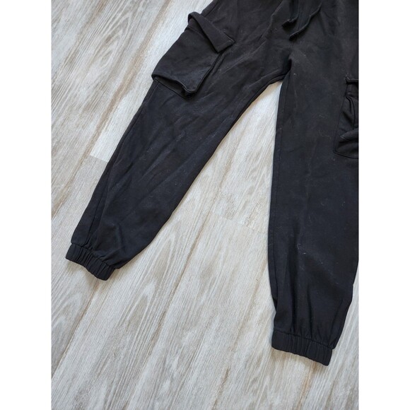 Zara Cargo Joggers Black Drawstring Tapered Leg Stretch Womens Sz S EUC - Picture 3 of 10